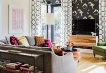 Matching Neutral Furniture with Bold Wallpaper