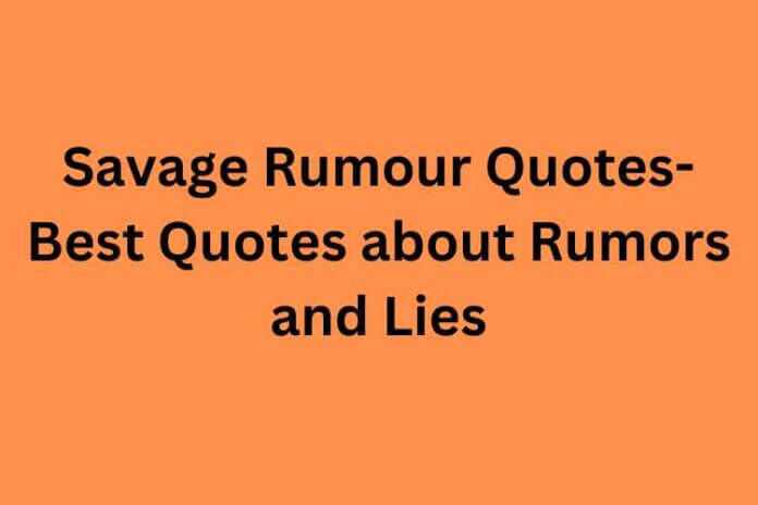 Savage Rumour