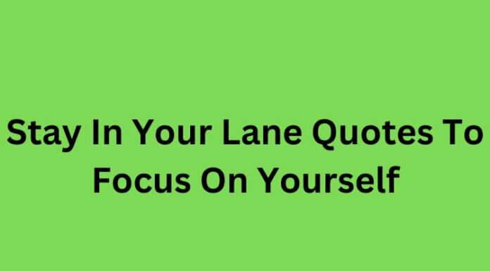 Stay In Your Lane Quotes To Focus On Yourself Stay In Your