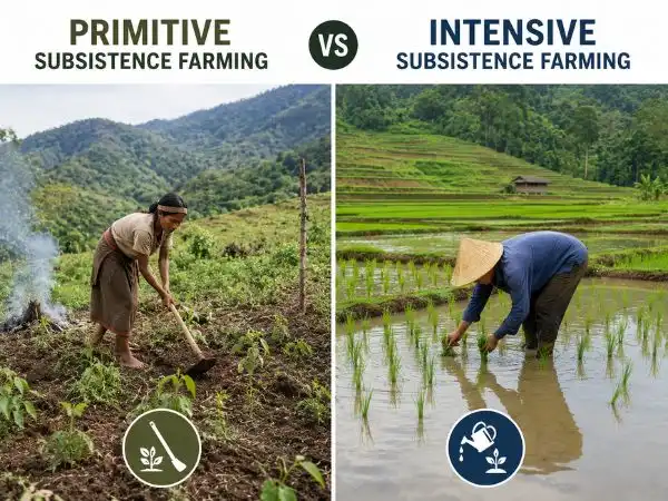 What Is Difference Between Primitive And Intensive Subsistence Farming Techniques What Is Difference Between Primitive And Intensive Subsistence Farming Techniques