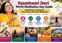 Raseshwari Devi World Meditation Day Guide: Roop Dhyan Techniques, Inner Peace, and Vedic Meditation Raseshwari Devi’s World Meditation Guide (1)